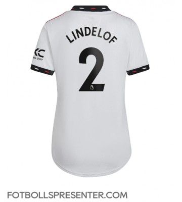 Manchester United Victor Lindelof #2 Borta Matchtröja Dam 2022-23 Kortärmad